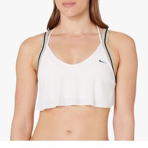 Nike Women's White and Gold Sports Bra